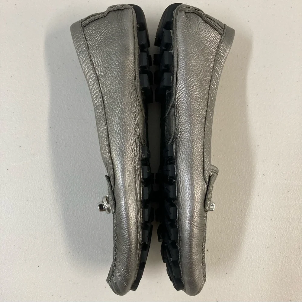 Coach Silver Leather Arlene Driving Moccasin - Picture 4 of 16